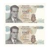اسکناس 20 فرانک 1964 بودئون یکم - جفت - UNC64 - بلژیک
