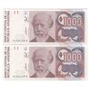 اسکناس 1000 آئوسترال بدون تاریخ (1989) جمهوری فدرال - REDP, JGF - جفت - UNC61 - آرژانتین