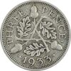 سکه 3 پنس 1933 جرج پنجم - EF45 - انگلستان