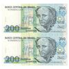 اسکناس 200 کروزریو بدون تاریخ(1990) جمهوری فدراتیو - جفت - UNC64 - برزیل