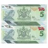 اسکناس 5 دلار 2020 جمهوری - جفت - UNC65 - ترینیداد و توباگو