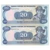 اسکناس 20 کوردوبا 1985 جمهوری - جفت - UNC65 - نیکاراگوئه