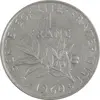 سکه 1 فرانک 1960 جمهوری پنجم - EF45 - فرانسه