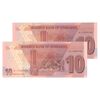 اسکناس 10 دلار 2020 جمهوری - جفت - UNC63 - زیمبابوه