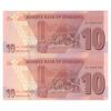اسکناس 10 دلار 2020 جمهوری - جفت - UNC63 - زیمبابوه