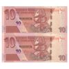 اسکناس 10 دلار 2020 جمهوری - جفت - UNC63 - زیمبابوه