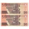 اسکناس 50 دلار 2020 جمهوری - جفت - UNC63 - زیمبابوه