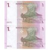 اسکناس یک سانتیم 1997 جمهوری دموکراتیک - جفت - UNC65 - کنگو