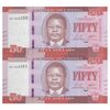 اسکناس 50 دلار 2022 جمهوری - جفت - UNC63 - لیبریا