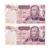 اسکناس 100 ریال 1350 - جفت - AU58 - محمد رضا شاه