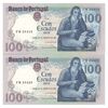 اسکناس 100 اسکودو 1981 جمهوری سوم - MJN, MMMMSB - جفت - UNC63 - پرتغال