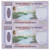 اسکناس 2000 فرانک 2024 جمهوری - جفت - UNC63 - رواندا