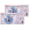 اسکناس 3 پولار دلار 2011 - جفت - UNC66 - شمالگان (قطب شمال)