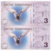 اسکناس 3 پولار دلار 2011 - جفت - UNC66 - شمالگان (قطب شمال)
