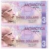 اسکناس 3 دلار 2008 دفتر مبادلات خارجی قطب جنوب - سرزمین شهبانو ماود - جفت - UNC66 - جنوبگان (قطب جنوب)