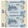 اسکناس 5 دلار بدون تاریخ (2022) الیزابت دوم - Dr. Luke Forau & Hon. Harry Degruit Kuma - جفت - UNC66 - جزایر سلیمان