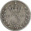 سکه 3 پنس 1917 جرج پنجم - VF35 - انگلستان