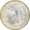 سکه 1 یورو 2002D جمهوری فدرال - AU58 - آلمان