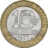 سکه 10 فرانک 1991 جمهوری کنونی - AU50 - فرانسه