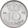 سکه 10 سنت 1964 یولیانا - MS63 - هلند