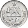 سکه 20 ریال 2537 - MS63 - محمد رضا شاه