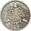 سکه 3 پنس 1933 جرج پنجم - EF40 - انگلستان