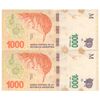اسکناس 1000 پزو بدون تاریخ (2020-2022) جمهوری فدرال - جفت - UNC63 - آرژانتین