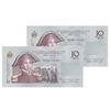 اسکناس 10 گورد 2021 جمهوری سوم - دویستمین سالگرد استقلال - جفت - UNC64 - هائیتی