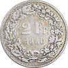 سکه 2 فرانک 1886 دولت فدرال - EF40 - سوئیس