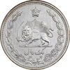 سکه 1 ریال 1313 - 3 تاریخ بزرگ - AU - cleaned - رضا شاه