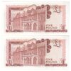 اسکناس 1 پوند 1988 الیزابت دوم - جفت - UNC64 - جبل الطارق