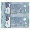 اسکناس 5 دلار 2013 الیزابت دوم - جفت - UNC65 - کانادا