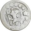 سکه 2000 دینار 1318/7 خطی - سورشارژ تاریخ - VF20 - مظفرالدین شاه