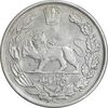 سکه 5000 دینار 1335 تصویری - ارور نقطه اضافه پشت سکه - VF35 - احمد شاه