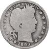 سکه کوارتر دلار 1893 باربر - VF20 - آمریکا