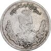 سکه 500 دینار 1323 تصویری - سایز کوچک بدون کنگره - EF40 - مظفرالدین شاه