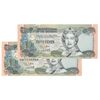 اسکناس 50 سنت 2001 الیزابت دوم - جفت - UNC63 - باهاما