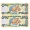 اسکناس 50 سنت 2001 الیزابت دوم - جفت - UNC64 - باهاما