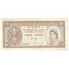 اسکناس 1 سنت بدون تاریخ (1961-1971) الیزابت دوم - JJC - تک - AU50 - هنگ کنگ