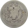 سکه 5 بولیوار 1889 - VG - ونزوئلا