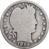 سکه کوارتر دلار 1892 باربر - VF20 - آمریکا