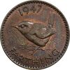 سکه 1 فارتینگ 1947 جرج ششم - AU58 - انگلستان