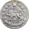 سکه 2 قران 1322 - 13202 ارور تاریخ - VF - cleaned - مظفرالدین شاه