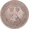 سکه 2 مارک 1973G جمهوری فدرال - کنراد آدناور - AU55 - آلمان