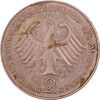 سکه 2 مارک 1973F جمهوری فدرال - تئودور هویس - EF45 - آلمان