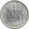 سکه 25 سنت 1963 یولیانا - MS62 - هلند