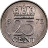 سکه 25 سنت 1973 یولیانا - AU55 - هلند