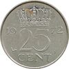 سکه 25 سنت 1972 یولیانا - AU55 - هلند