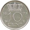 سکه 10 سنت 1975 یولیانا - AU50 - هلند