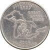 سکه کوارتر دلار 2004P ایالتی میشیگان - AU50 - آمریکا